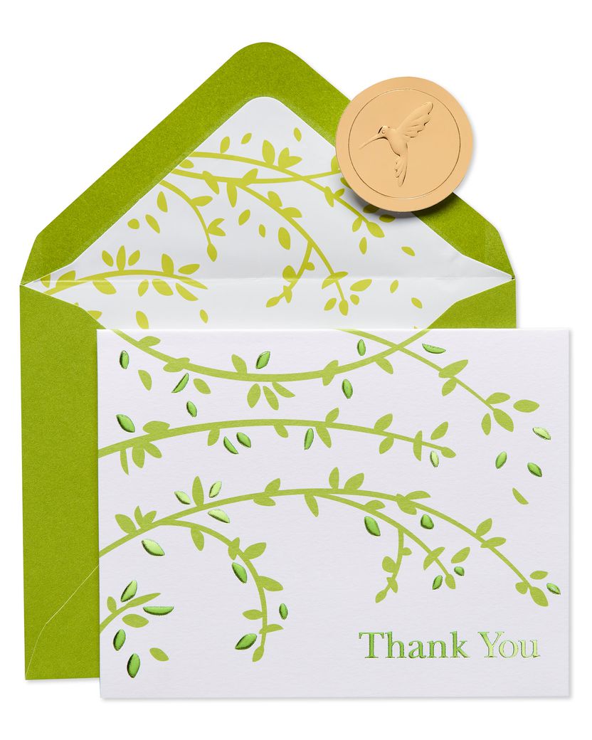  Papyrus Blank Thank You Card (Thank You Feather) : Office  Products