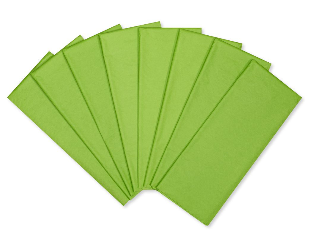 Lime Green Tissue Paper, 8-Sheets Image 1