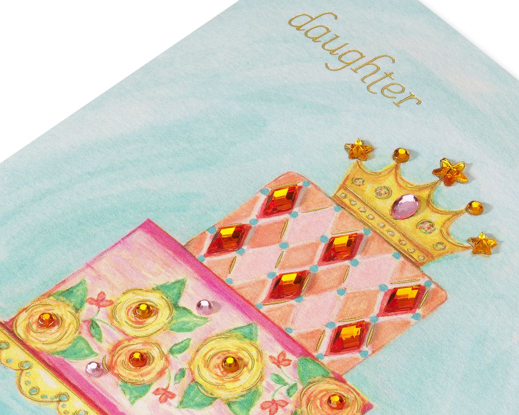 Birthday Princess Birthday Greeting Card for Daughter - Designed by Bella PilarImage 1