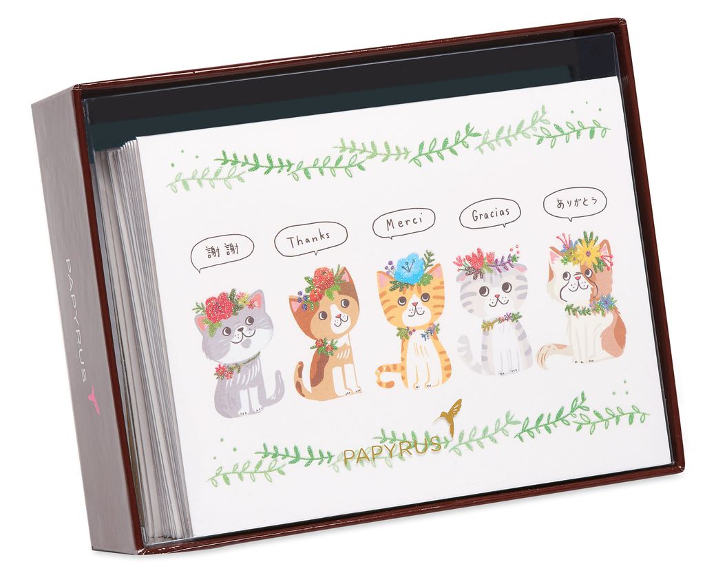 Kittens Thank You Boxed Blank Note Cards With Envelopes, 20