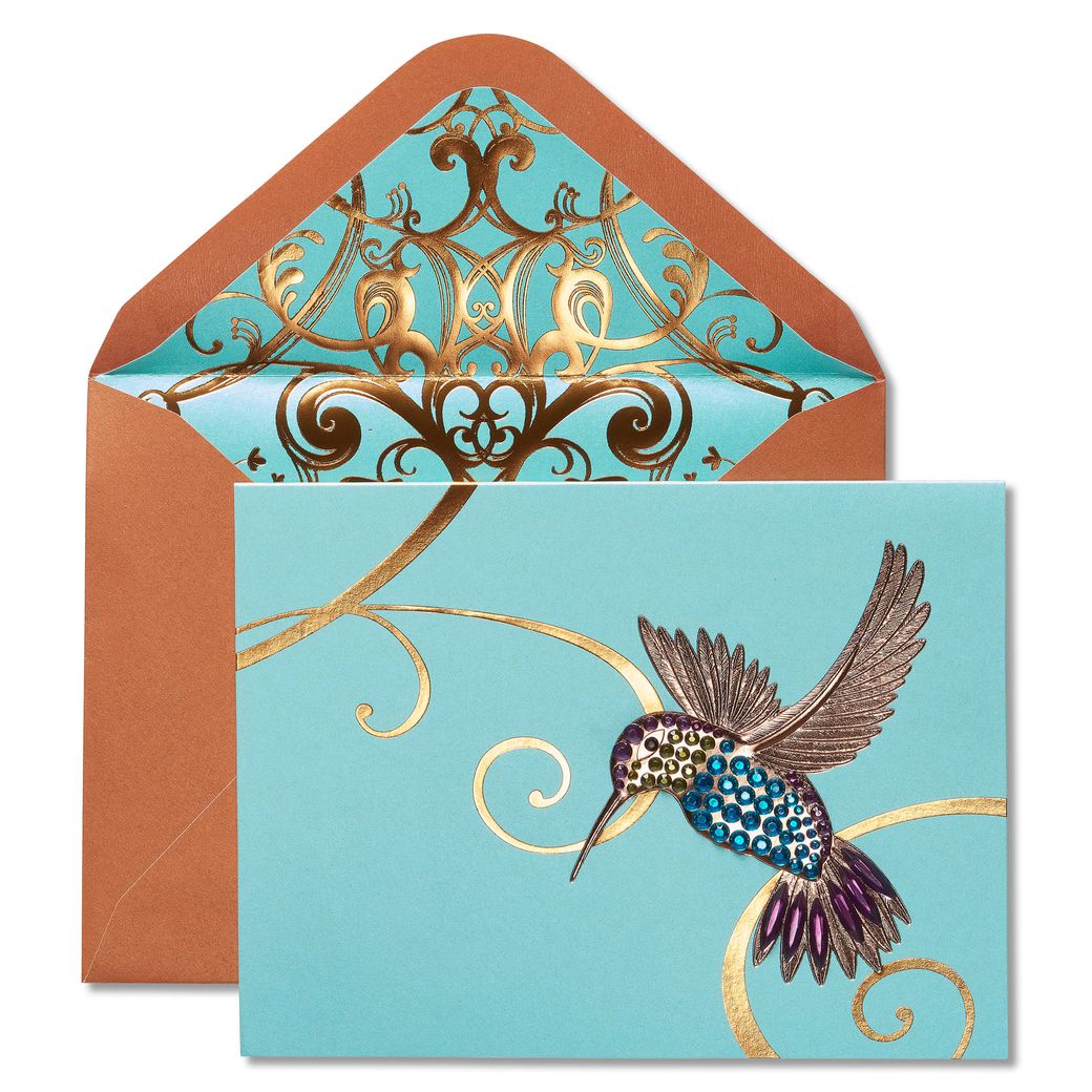 PAPYRUS Boxed Notes Set of 12 Hummingbird Blank Note Cards - Digs