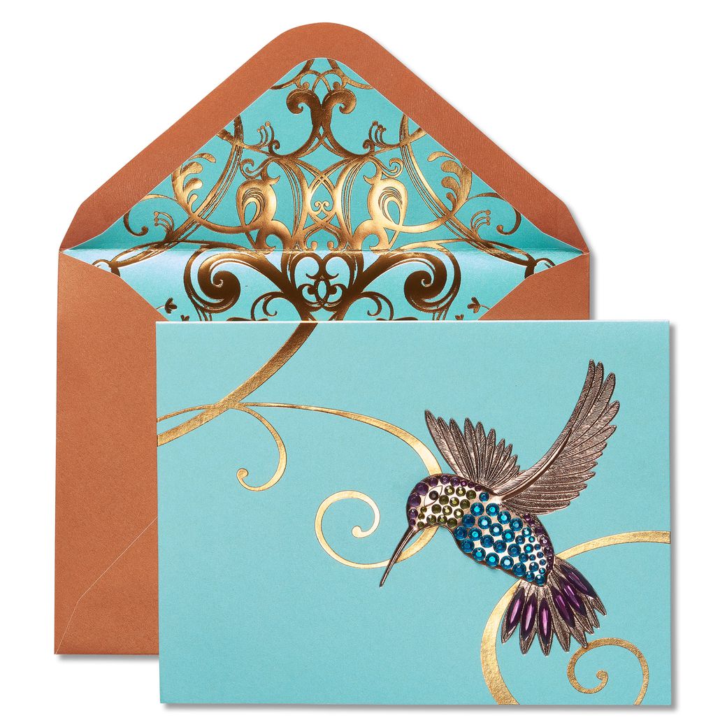 Gem Hummingbird Blank Greeting Card - Papyrus