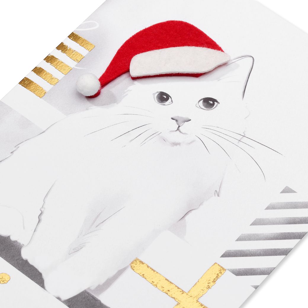 Santa Hat Kitty Holiday Boxed Cards, 8-Count Image 5