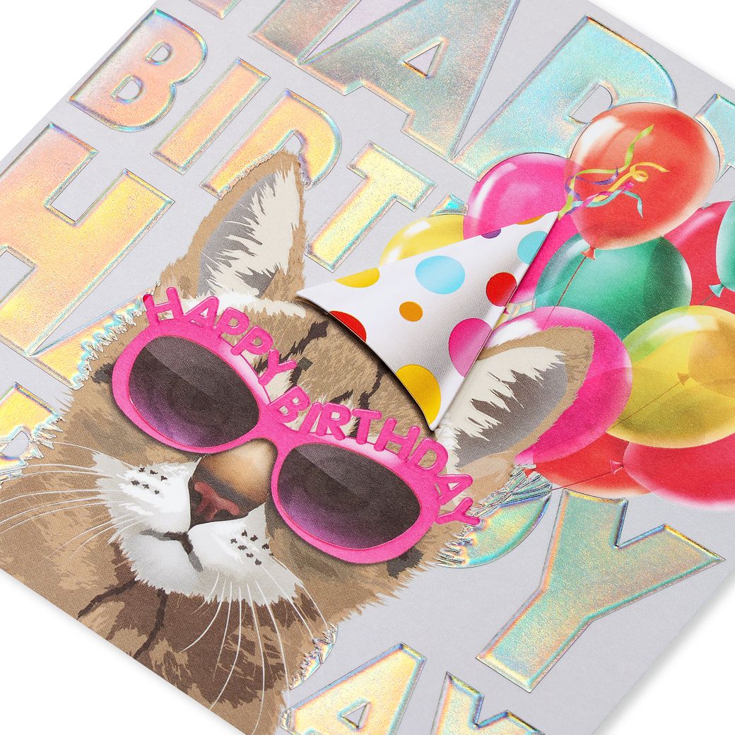 One Cool Cat Birthday Greeting Card Image 5