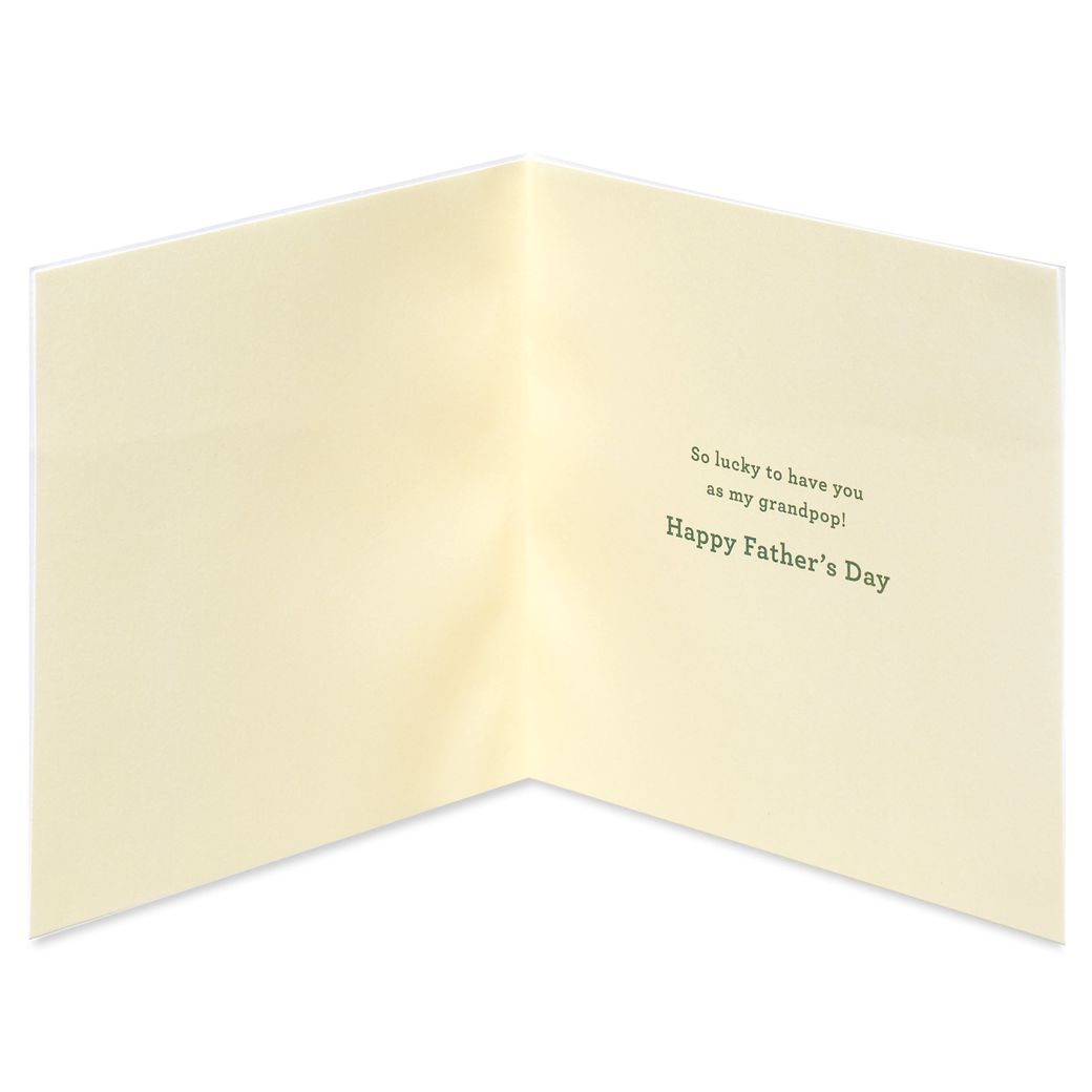 Lucky to Have You as My Grandpop Father's Day Greeting Card for Grandpa Image 2