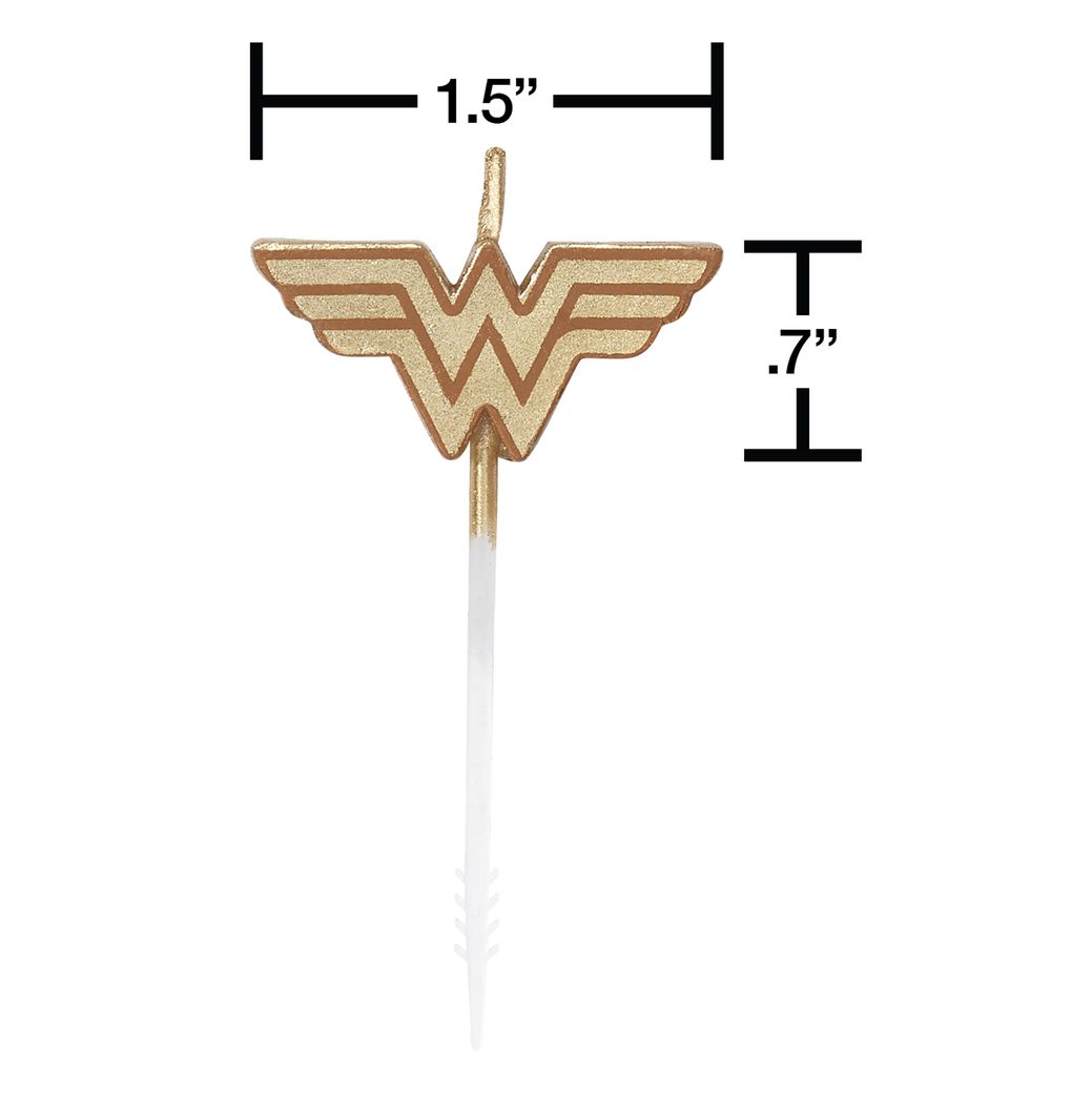 Wonder Woman Stars Cake Topper Birthday Candles, 8-Count Image 2