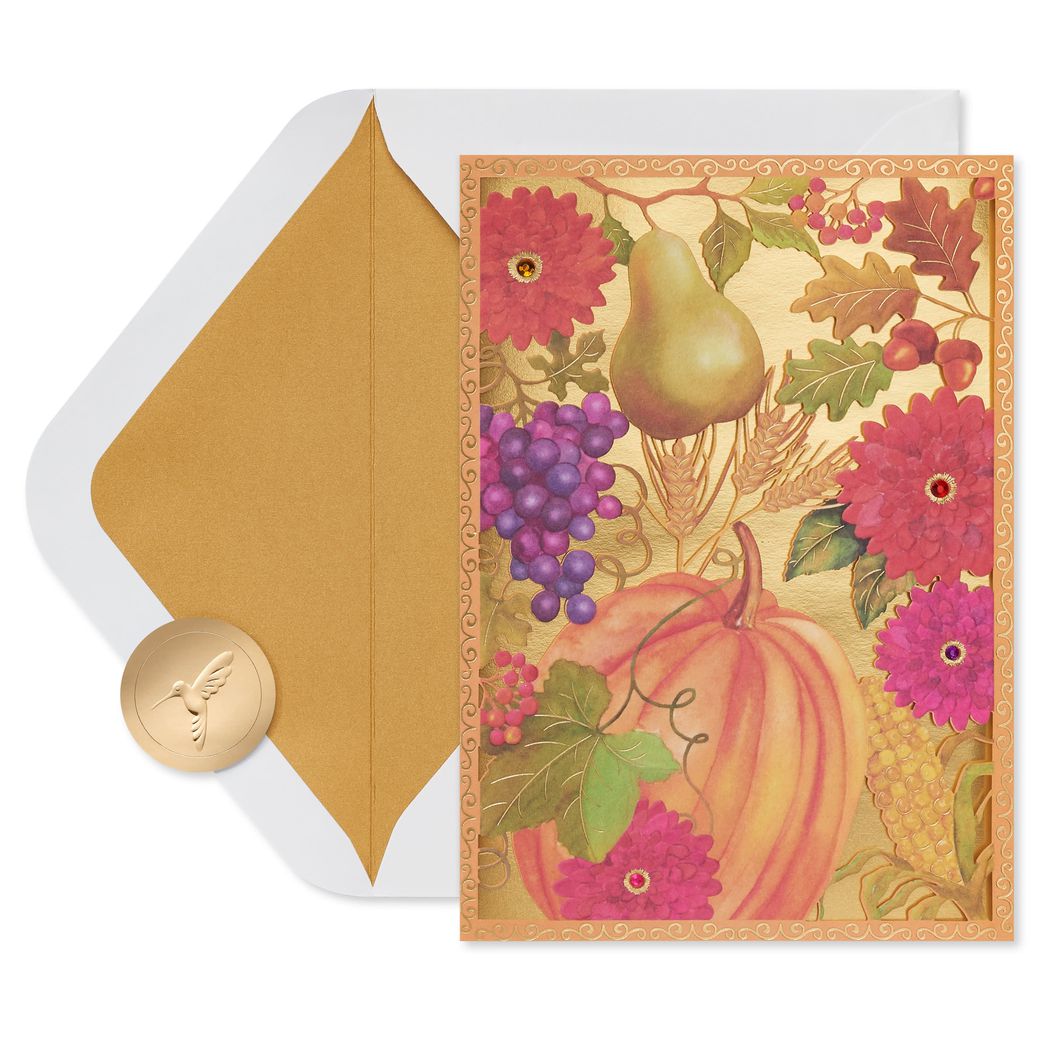 Gifts of Family and Friends Thanksgiving Greeting Card Image 1