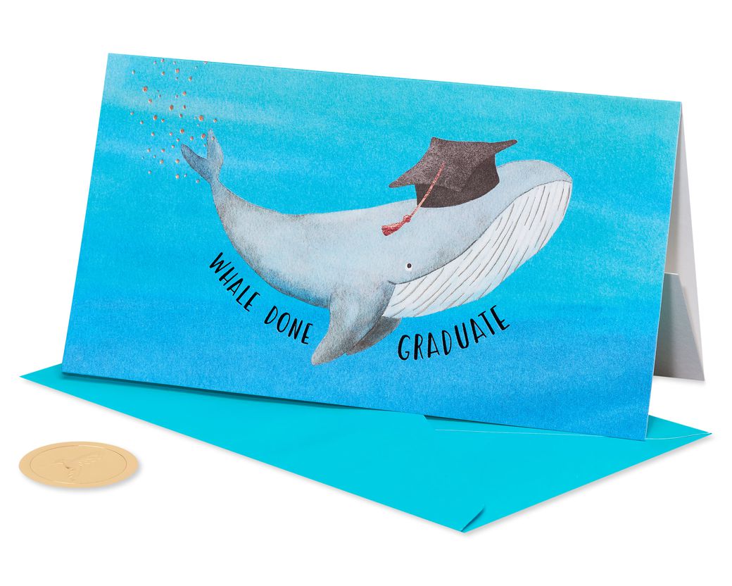 Whale Done Funny Graduation Greeting Card Image 4