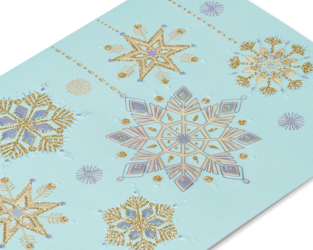 Hanging Glitter Snowflakes Holiday Boxed Cards, 12-Count Image 4