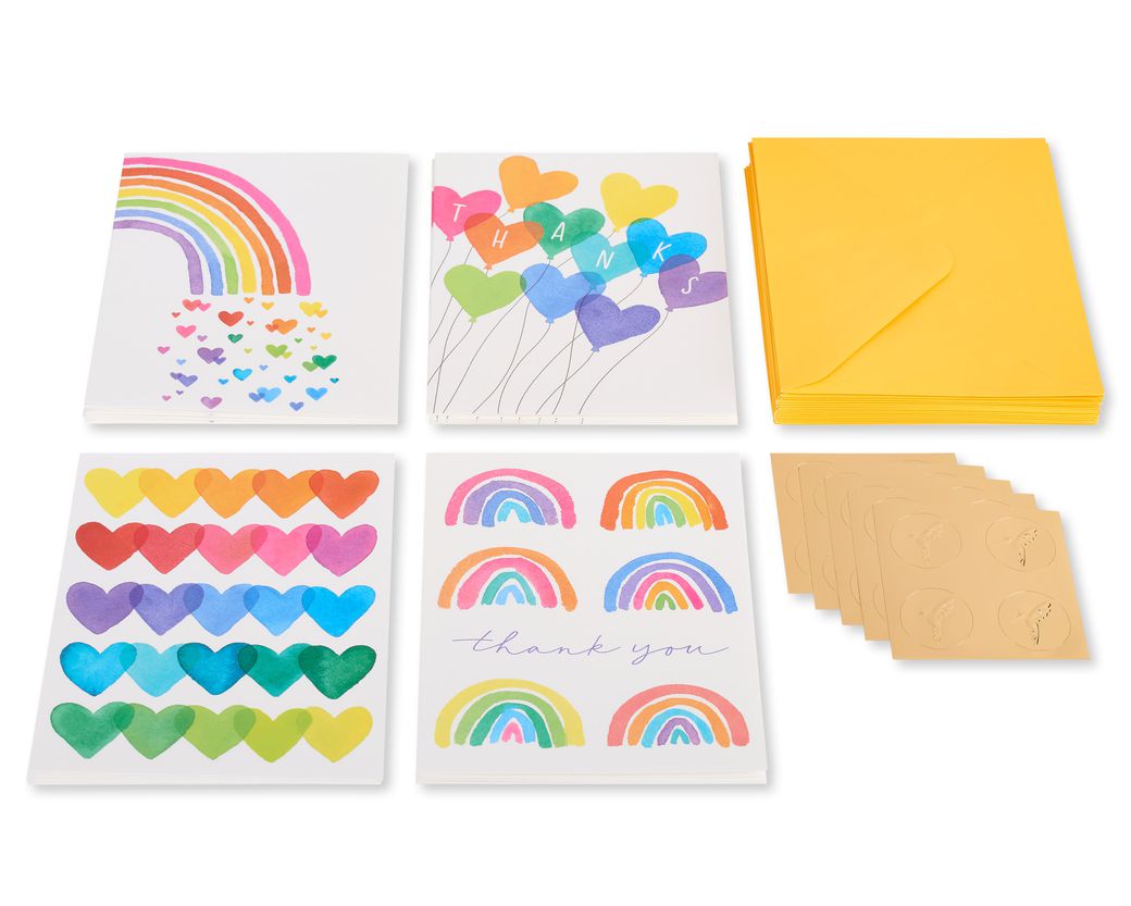 Thank You Card Rainbow - PAPYRUS  Blank note cards, Note cards, Rainbow  card