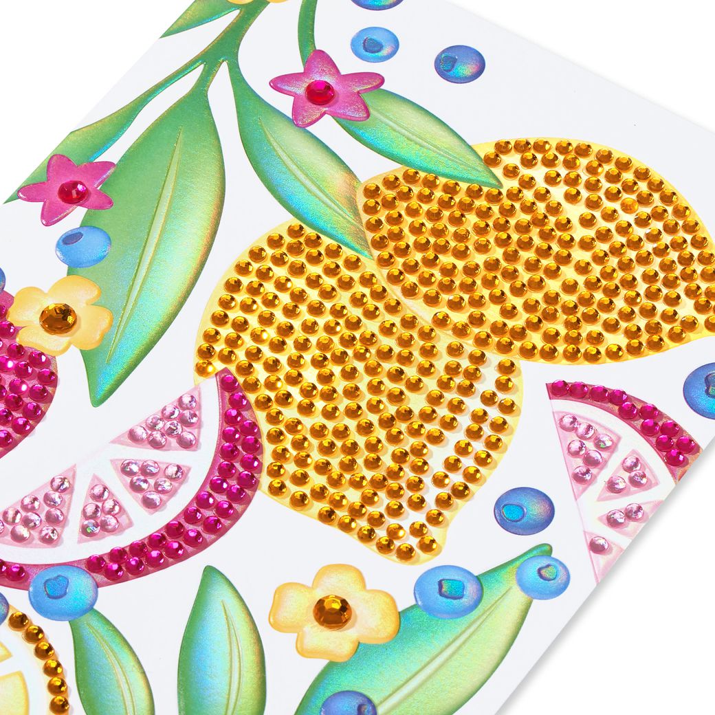 Gemmed Citrus Blank Greeting Card - Designed by Judith Leiber Image 5