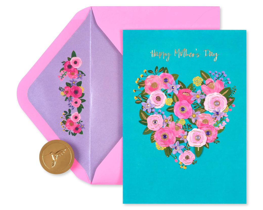 Floral Heart Mother's Day Card