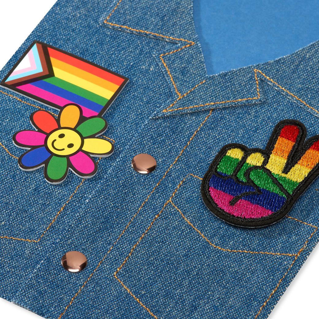 Jean Jacket Blank Pride Month Greeting Card for LGBTQIA+ Image 5