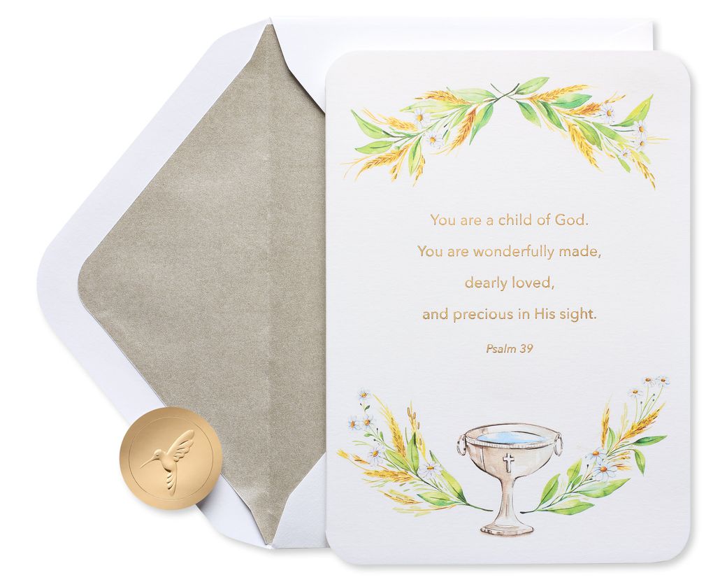 Love & Blessings Baptism Greeting Card - Papyrus