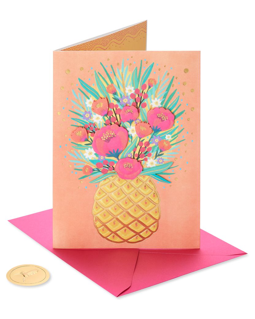 Floral Pineapple Mother's Day Greeting CardImage 1
