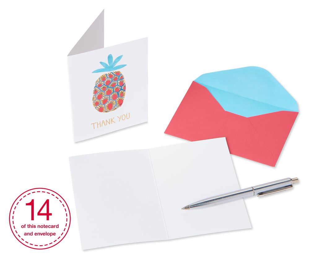 Pineapple Boxed Thank You Cards with Envelopes 20-CountImage 1