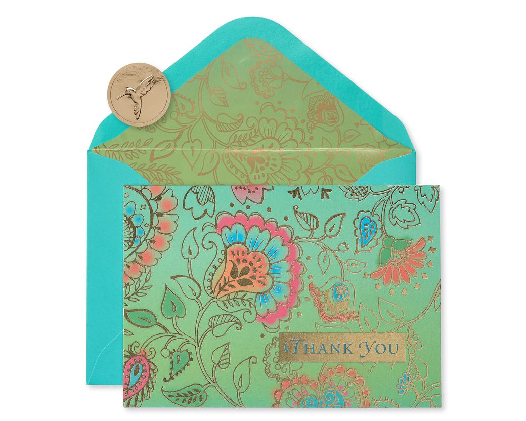 Bohemian Thank You Boxed Blank Note Cards And Envelopes, 12