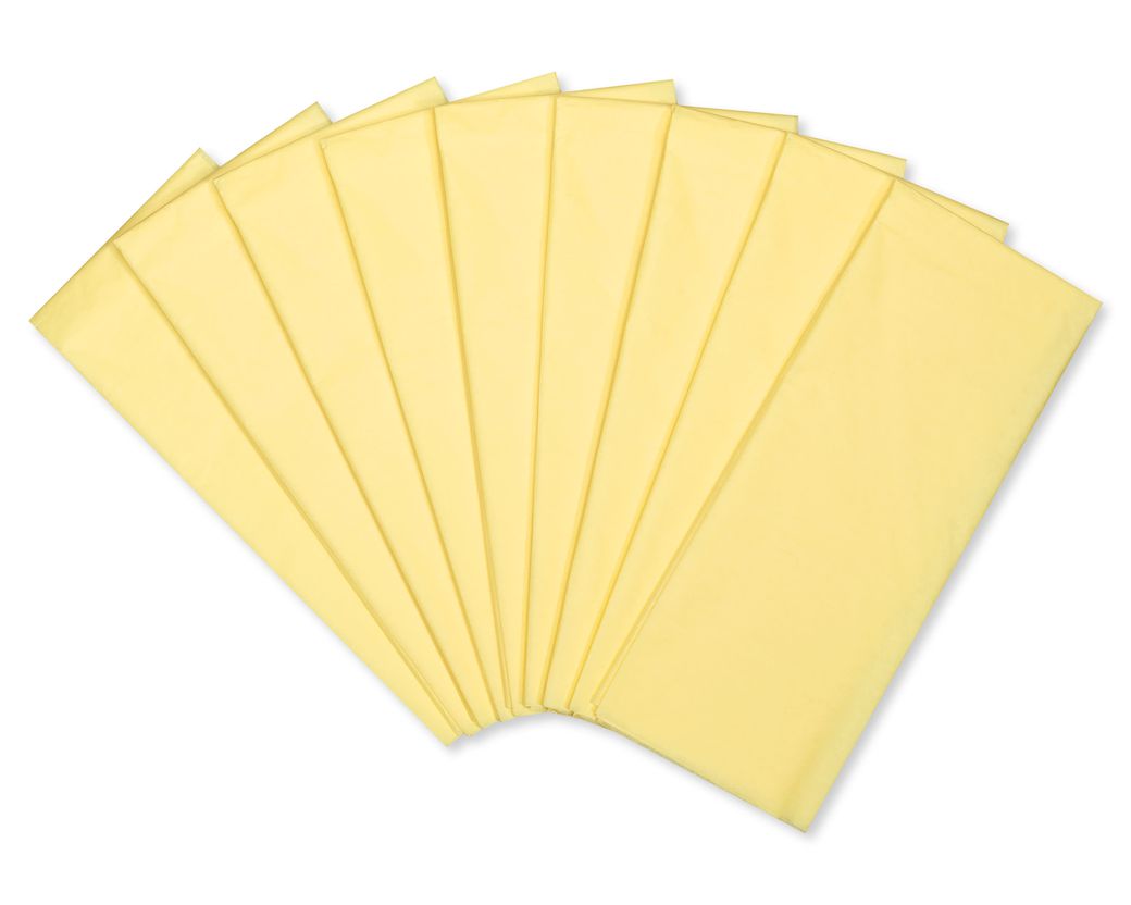 Yellow Tissue Paper, 8-Sheets Image 1