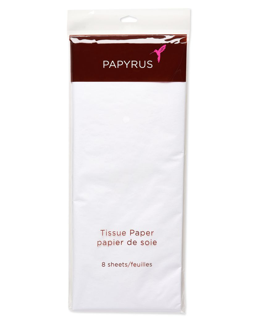 White Tissue Paper, 8-Sheets - Papyrus