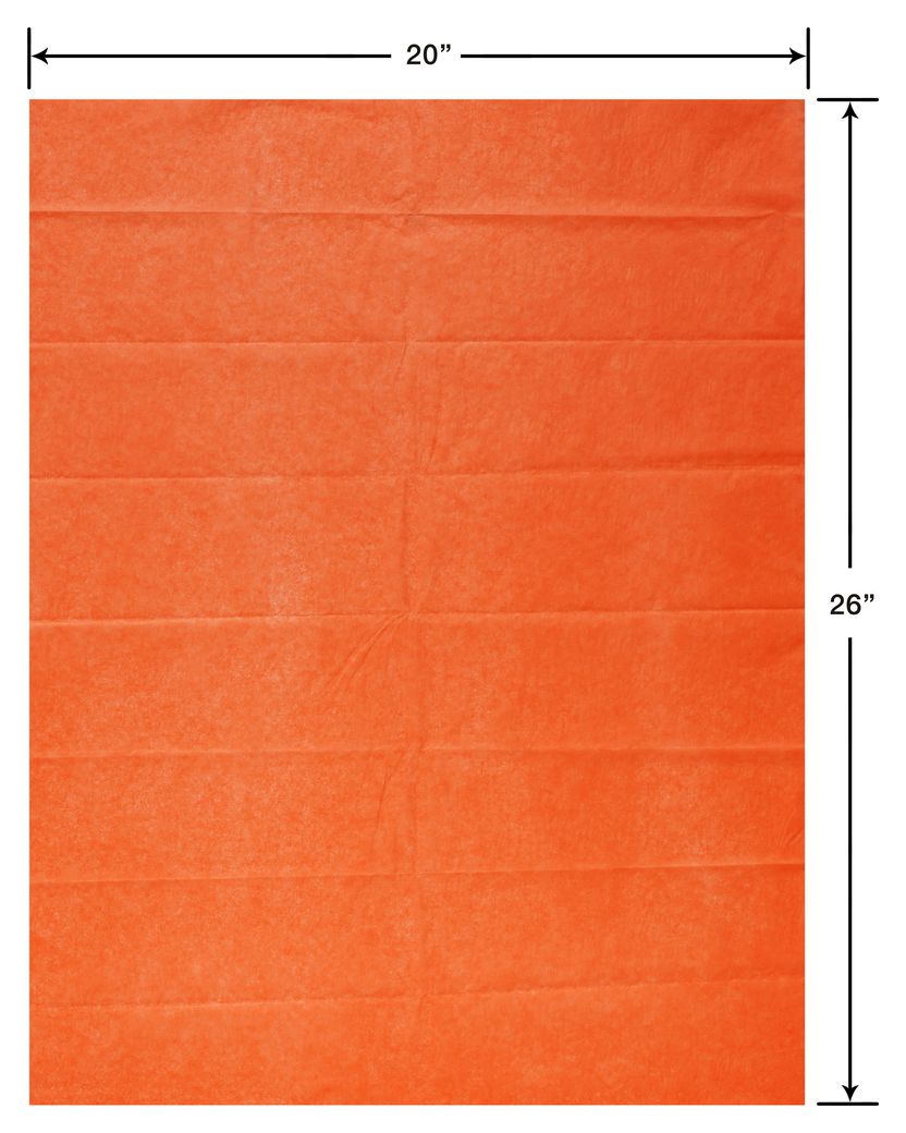 Orange Tissue Paper 8 Sheets Image 3