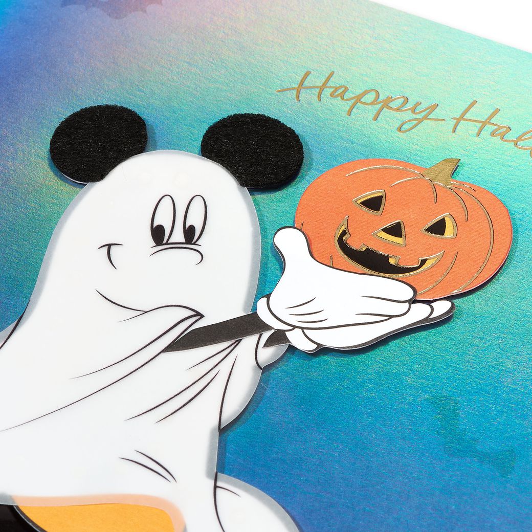 Ghost Mickey Disney Halloween Greeting Card Image 5