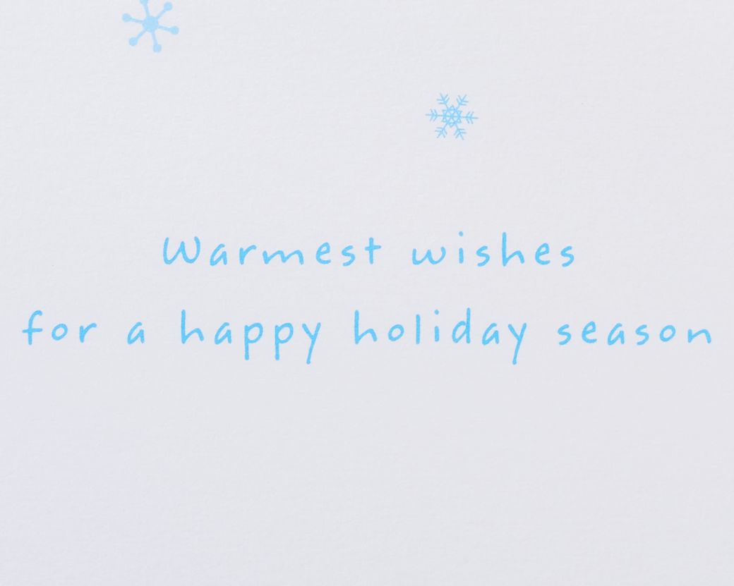 Warmest Wishes Snowman Holiday Boxed Cards - Glitter- 8-Count Image 3