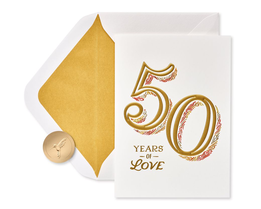 Wonderful Memories 50th Anniversary Greeting Card for Couple