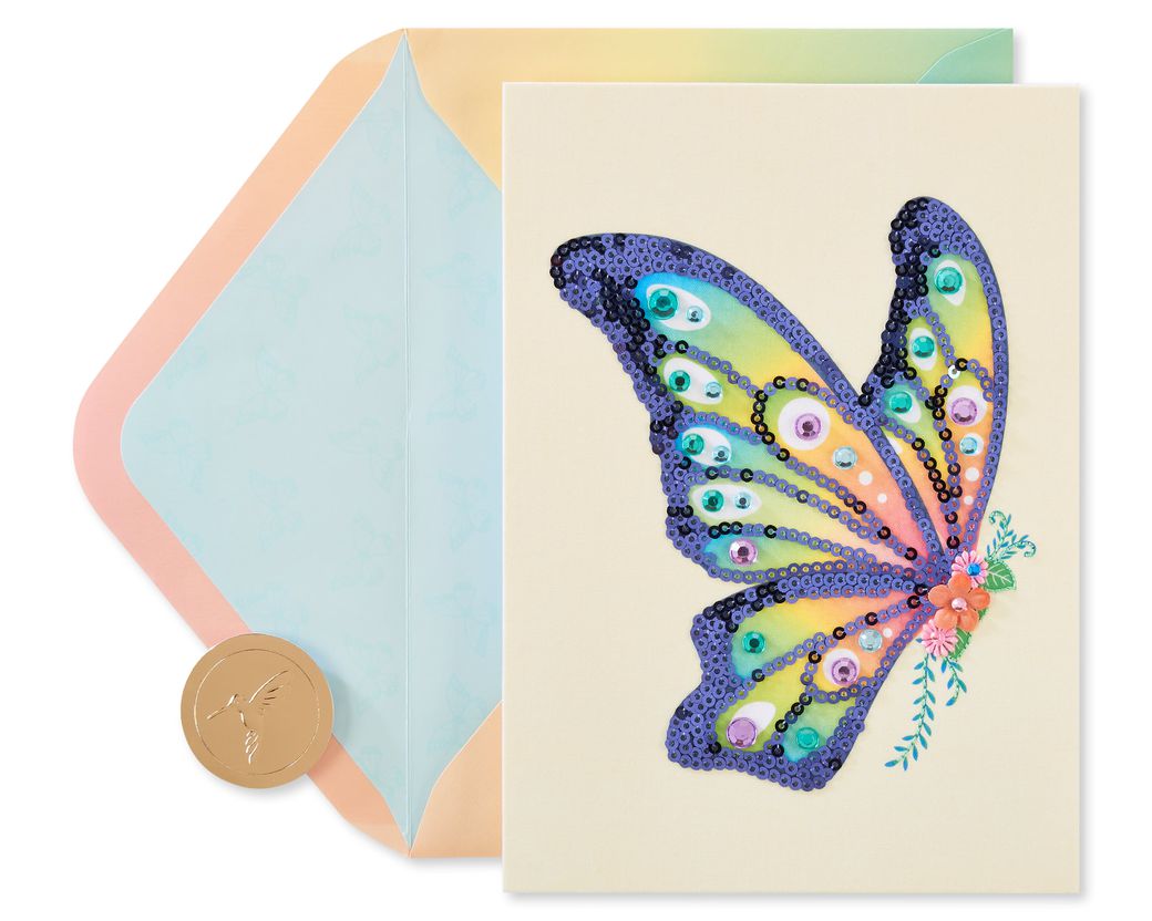 Gold Butterfly Boxed Blank Cards And Envelopes, 16-Count - Papyrus