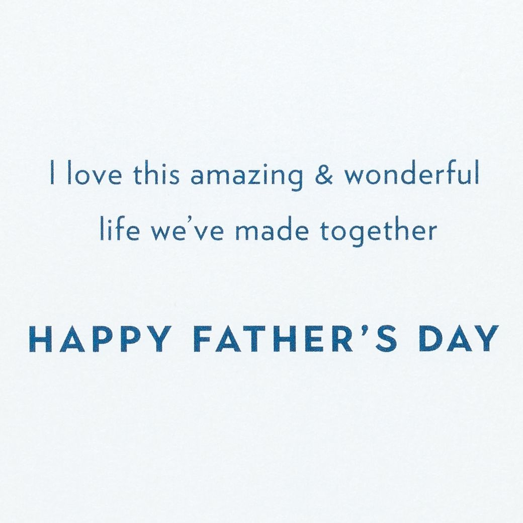 Amazing & Wonderful Life Father's Day Greeting Card for Husband Image 3