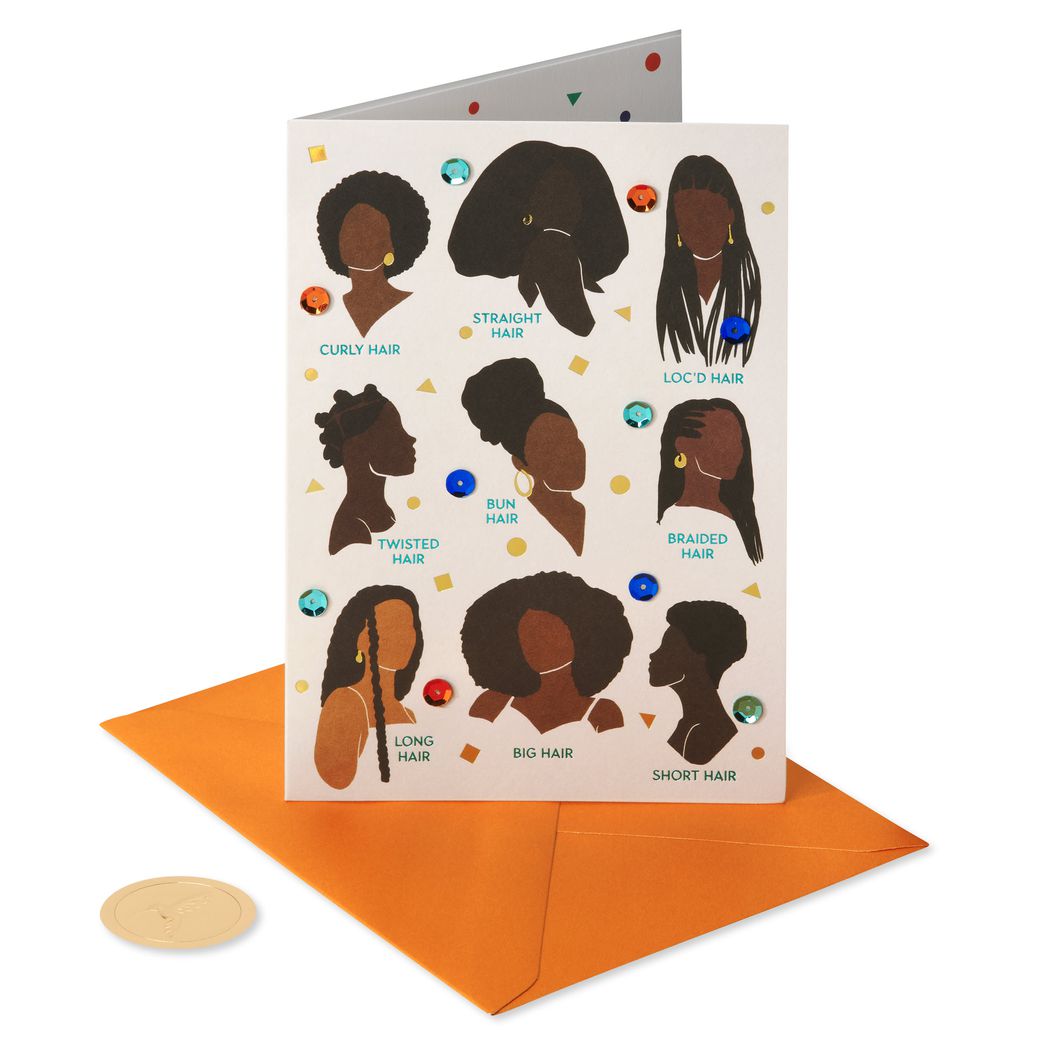 Hair, However You Rock It Birthday Greeting Card - Illustrated by Sarah Dahir Image 4