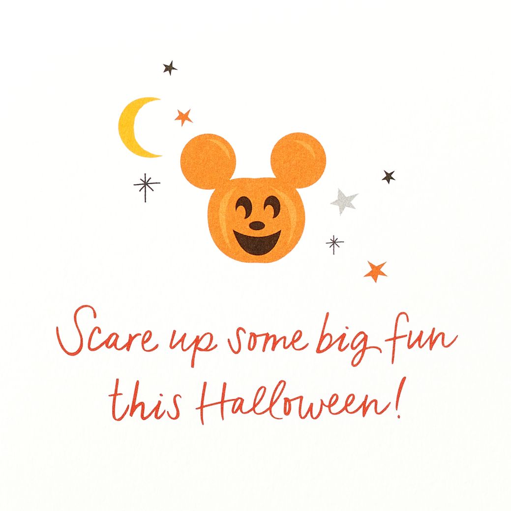 Ghost Mickey Disney Halloween Greeting Card Image 3