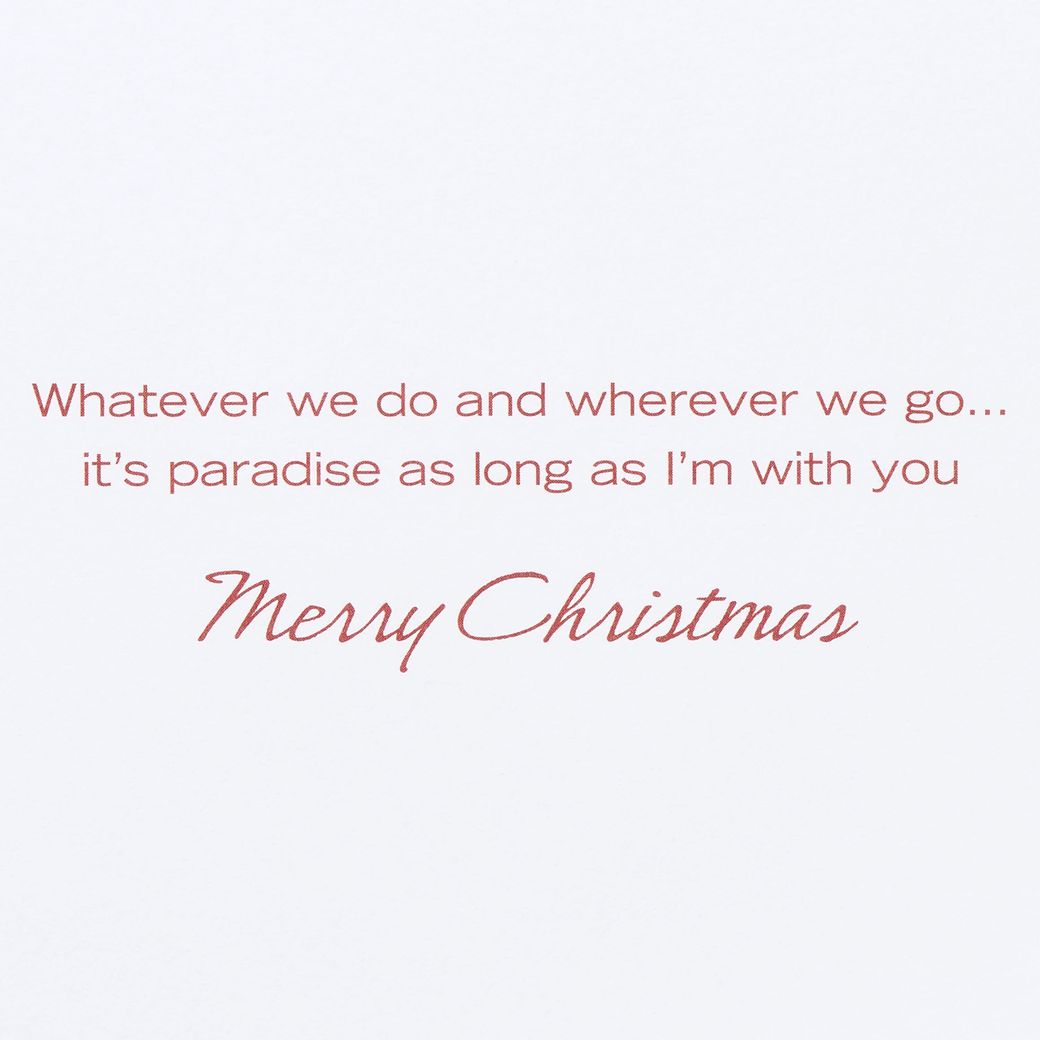 It's Paradise Christmas Greeting Card for Husband Image 3