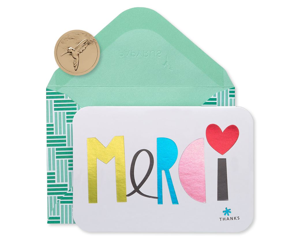 Merci Thank You Boxed Blank Note Cards And Envelopes, 14