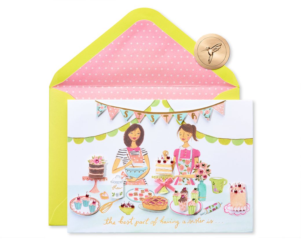 Baking Sisters Birthday Greeting Card