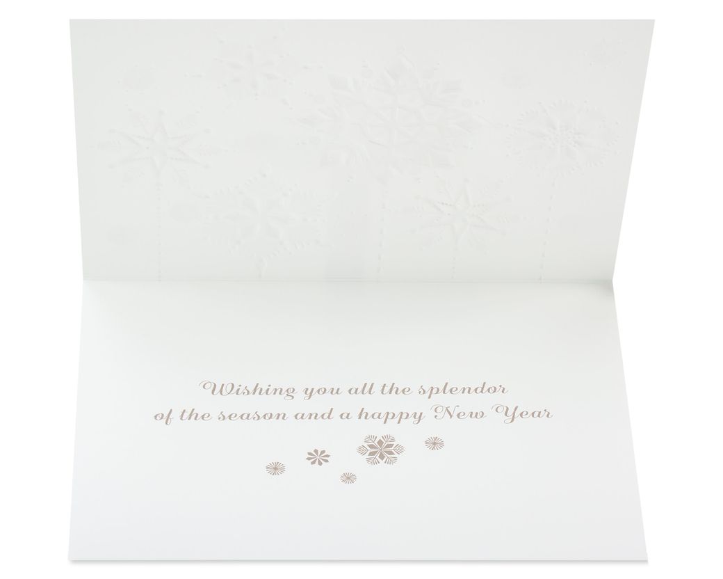 Hanging Glitter Snowflakes Holiday Boxed Cards - Glitter-Free 12-CountImage 1