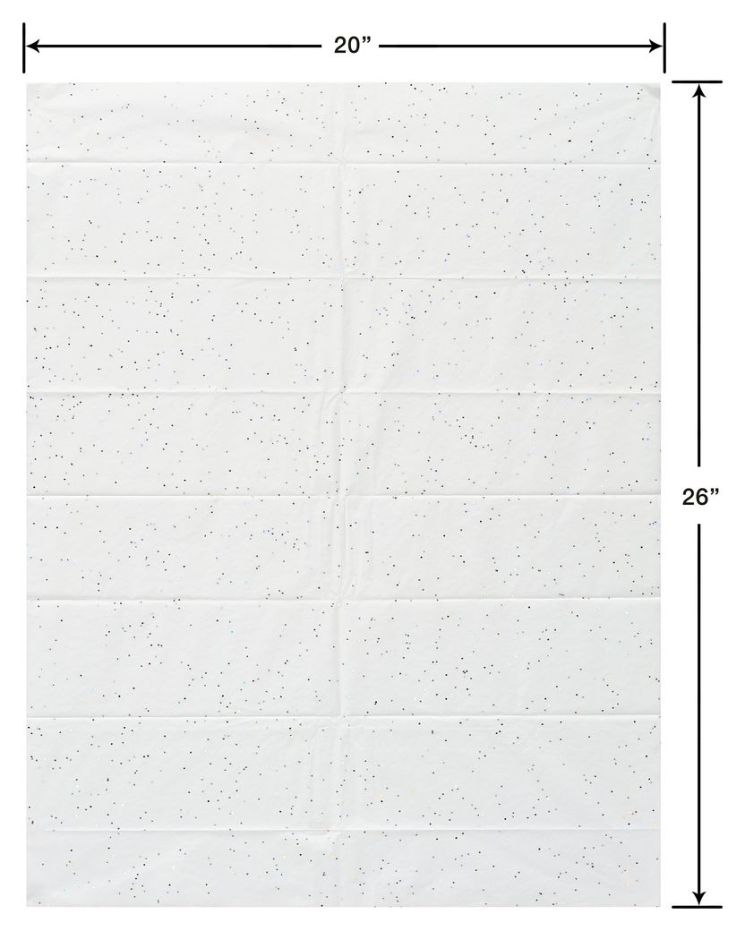 White Tissue Paper with Blue Polka Dots, 4-Sheets Image 3