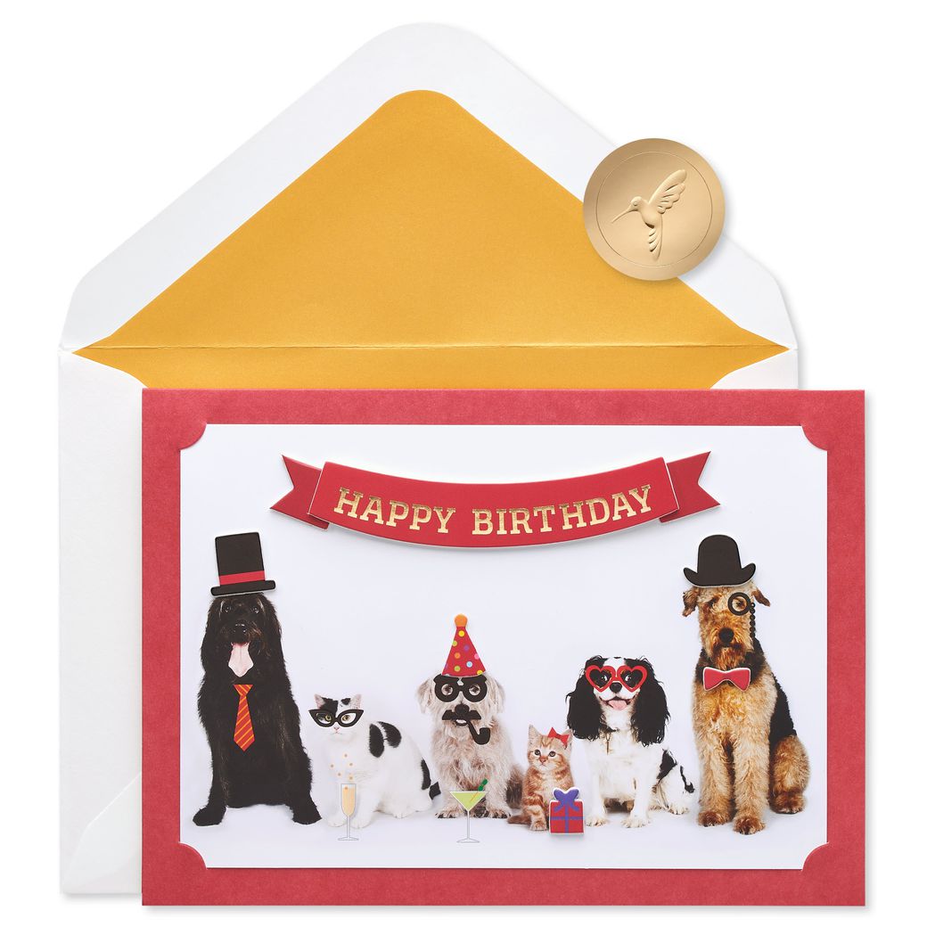 Smile You're Awesome Dog Birthday Greeting Card Image 1