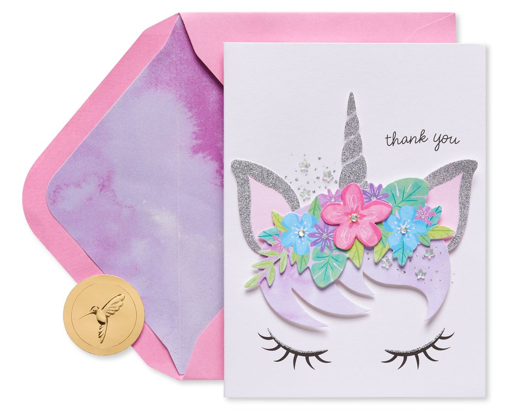 Gem Unicorn Boxed Thank You Cards And Envelopes, 8-Count - Papyrus