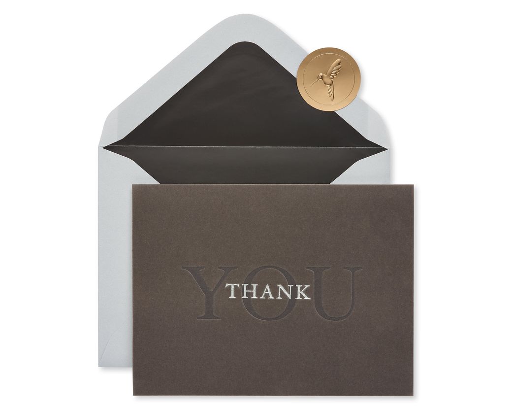 Globe With Plane Handmade Thank You Boxed Blank Note Cards With Glitter,  8-Count - Papyrus