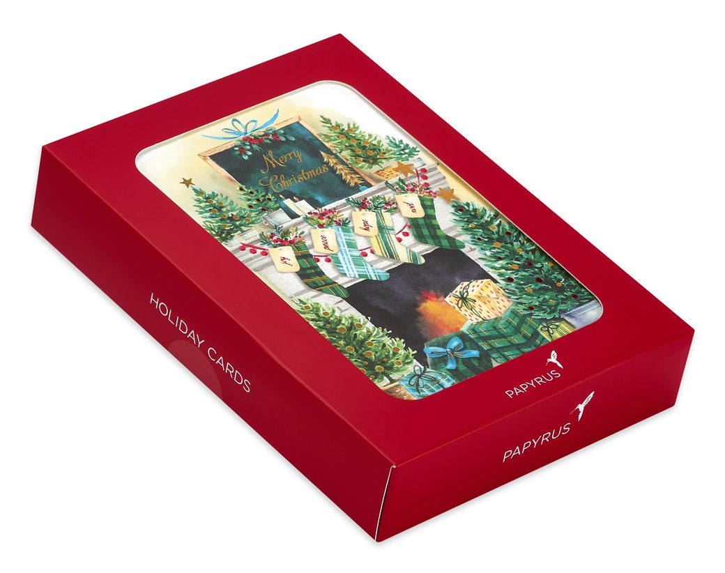 Christmas Mantel Christmas Boxed Cards, 14-Count Image 6