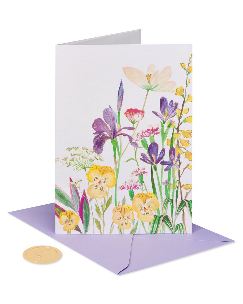 Papyrus Band of Daisies Thank You Card – Roby's Flowers & Gifts