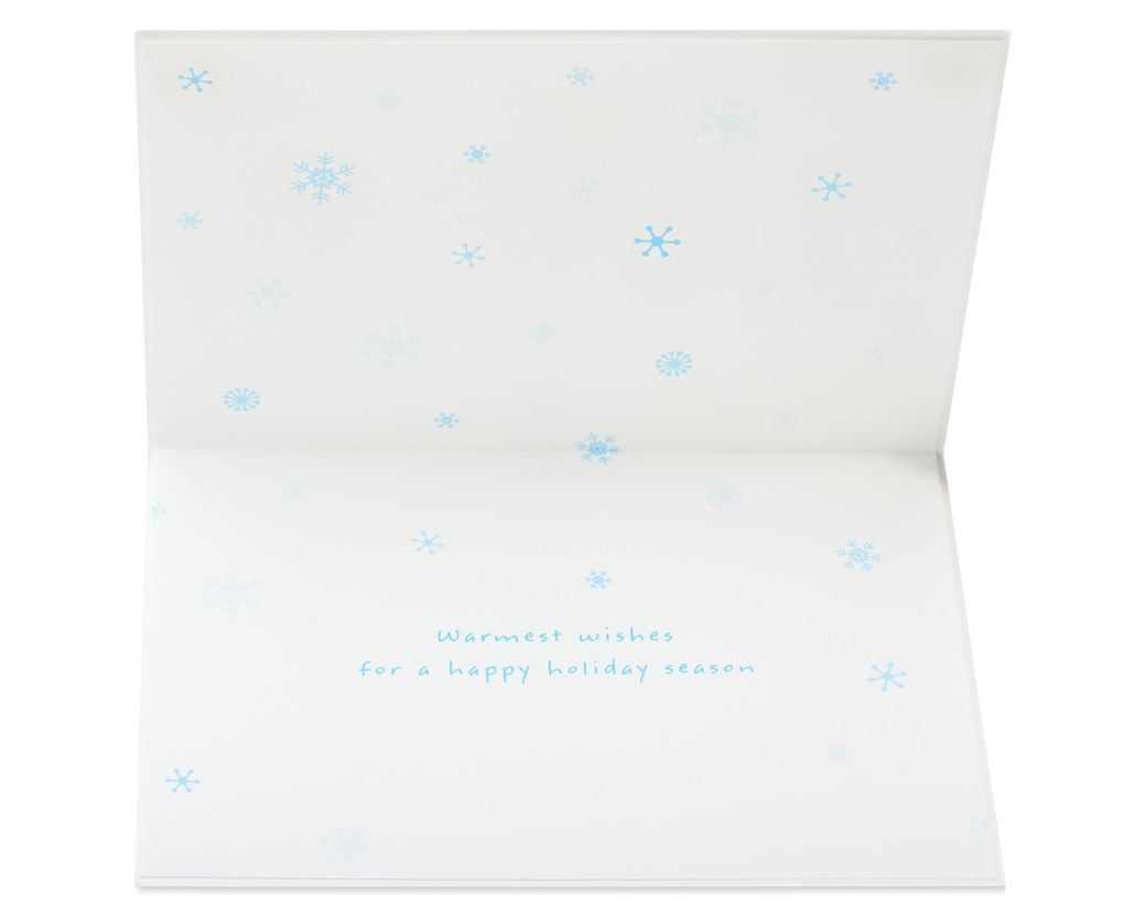 Warmest Wishes Snowman Holiday Boxed Cards - Glitter- 8-Count Image 2