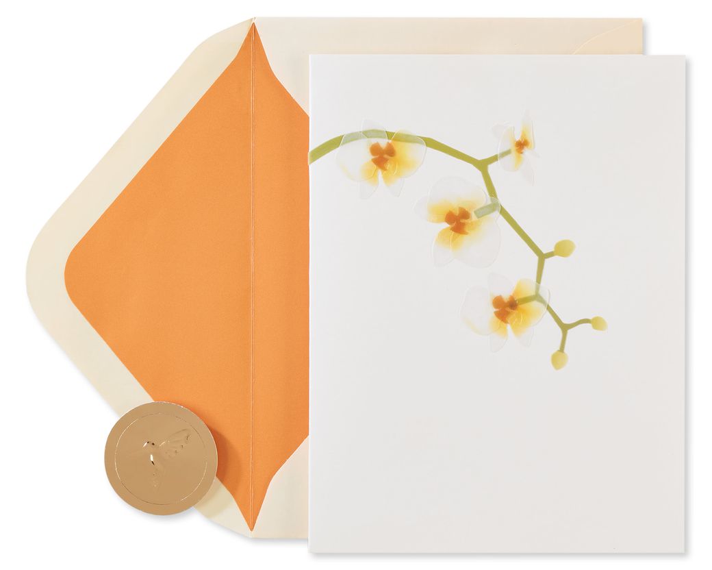Elegant Flowers Blank Greeting Card Image 1