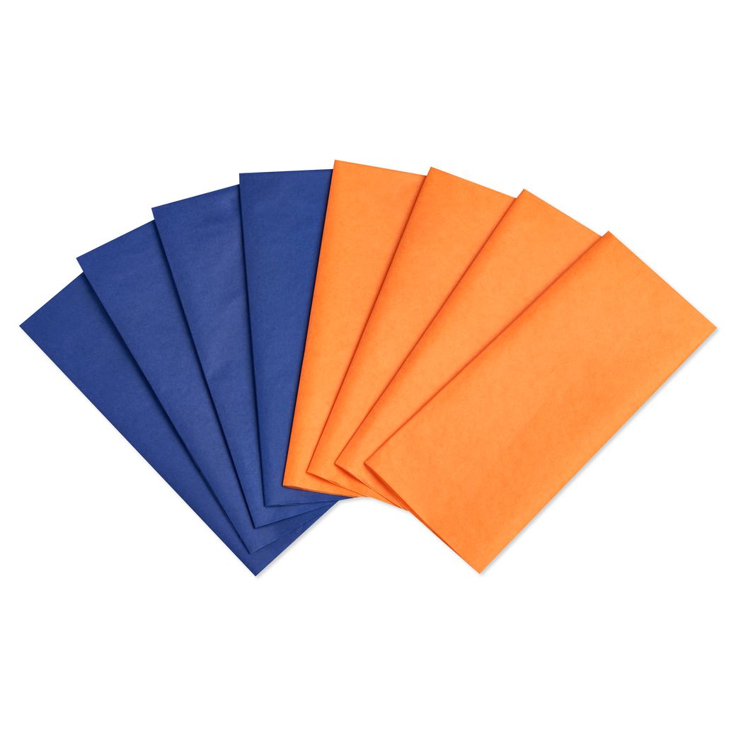 Navy and Orange Tissue Paper, 8-Sheets – Papyrus