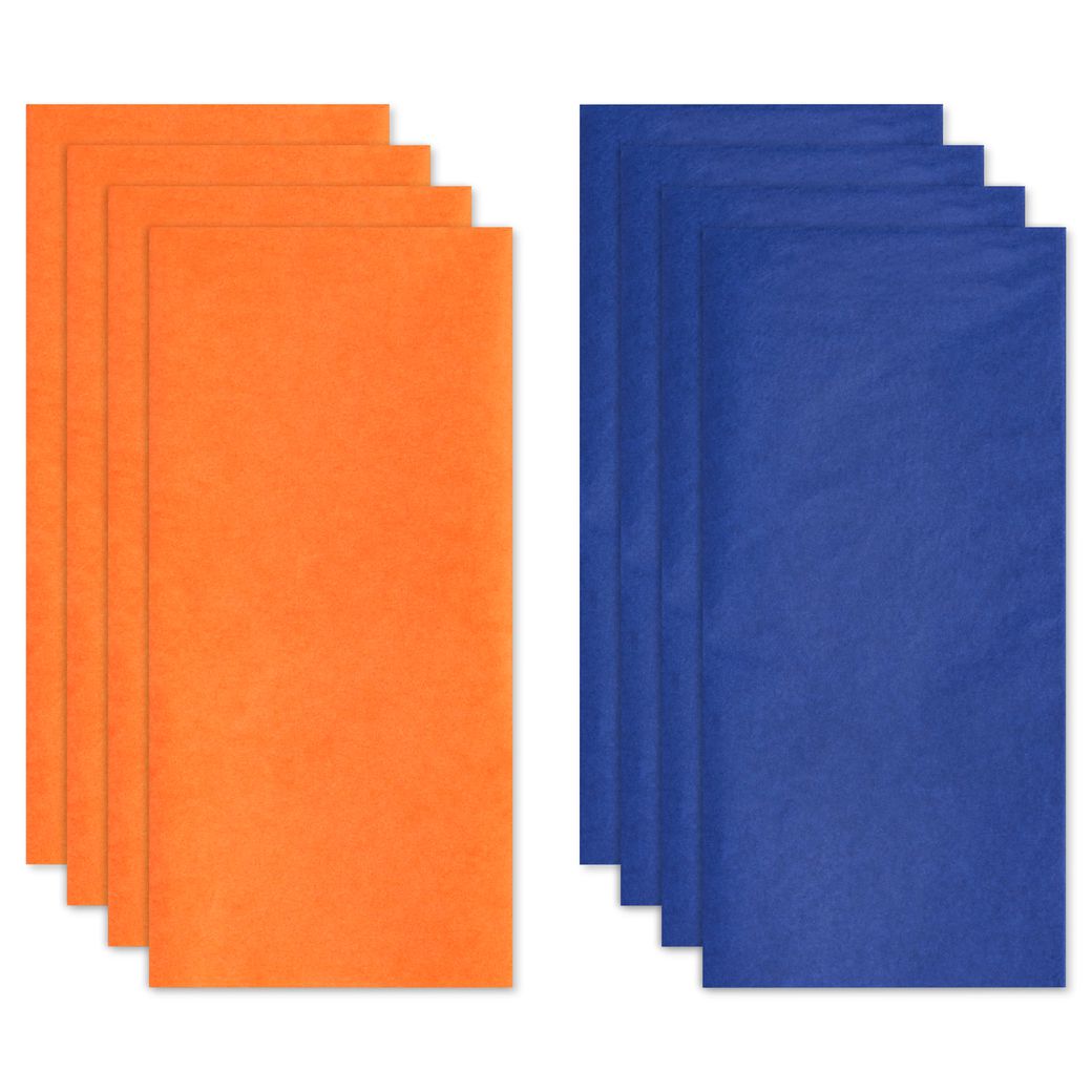 Navy and Orange Tissue Paper, 8-Sheets – Papyrus