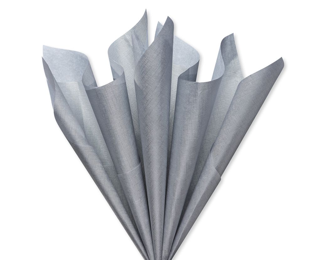 Silver Tissue Paper, 4-Sheets Image 2