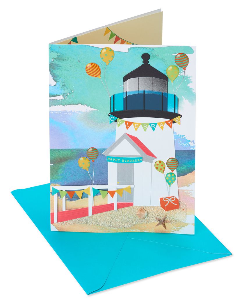 Birthday Lighthouse Birthday Greeting Card Image 3