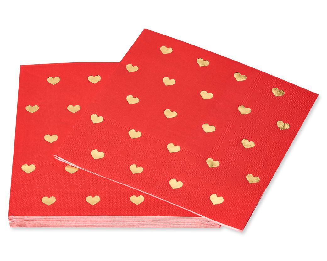 Valentine's Day Heart Lunch Napkins 20-CountImage 1