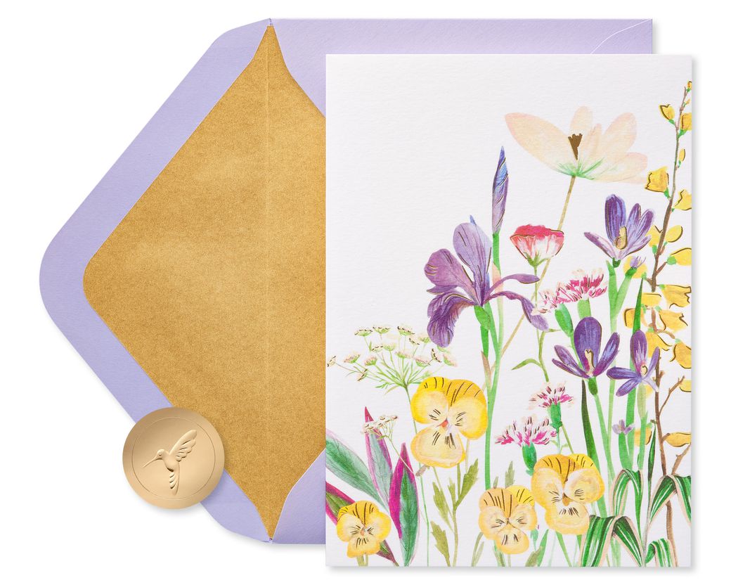 Papyrus Jewel Flower Thank You Card