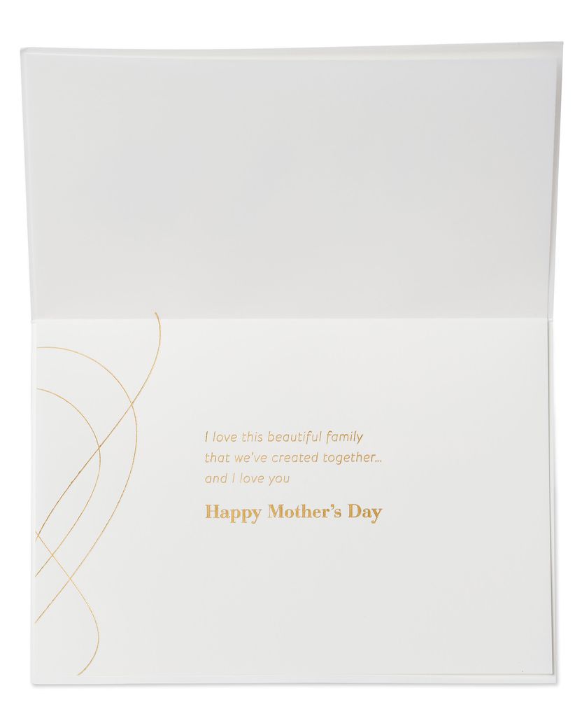 Beautiful Family Mother's Day Greeting Card for Wife Image 1